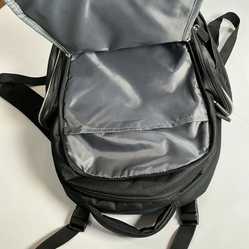 Eddie Bauer First Adventure Backpack Unisex Black Multi Pocket Insulated Utility